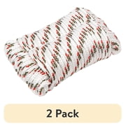 (2 pack) Ozark Trail Polyester Utility Cord, White, 50 ft