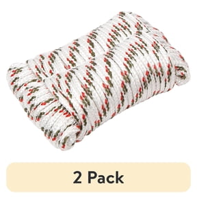 (2 pack) Ozark Trail Polyester Utility Cord, White, 50'