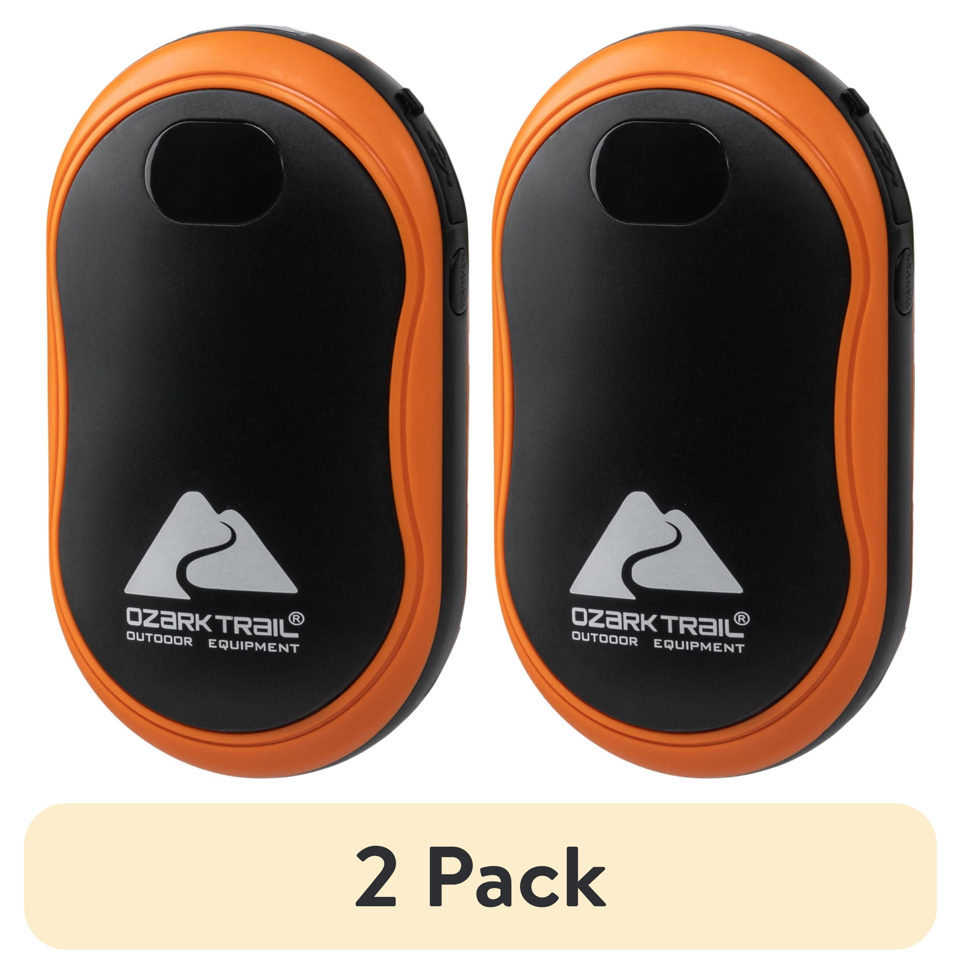 (2 pack) Ozark Trail 5200mAh Rechargeable and Portable 3-Temperature Hand Warmer for Camping, Orange - Walmart.com