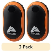 2 pack Ozark Trail 5200mAh Rechargeable and Portable 3-Temperature Hand Warmer for Camping, Orange