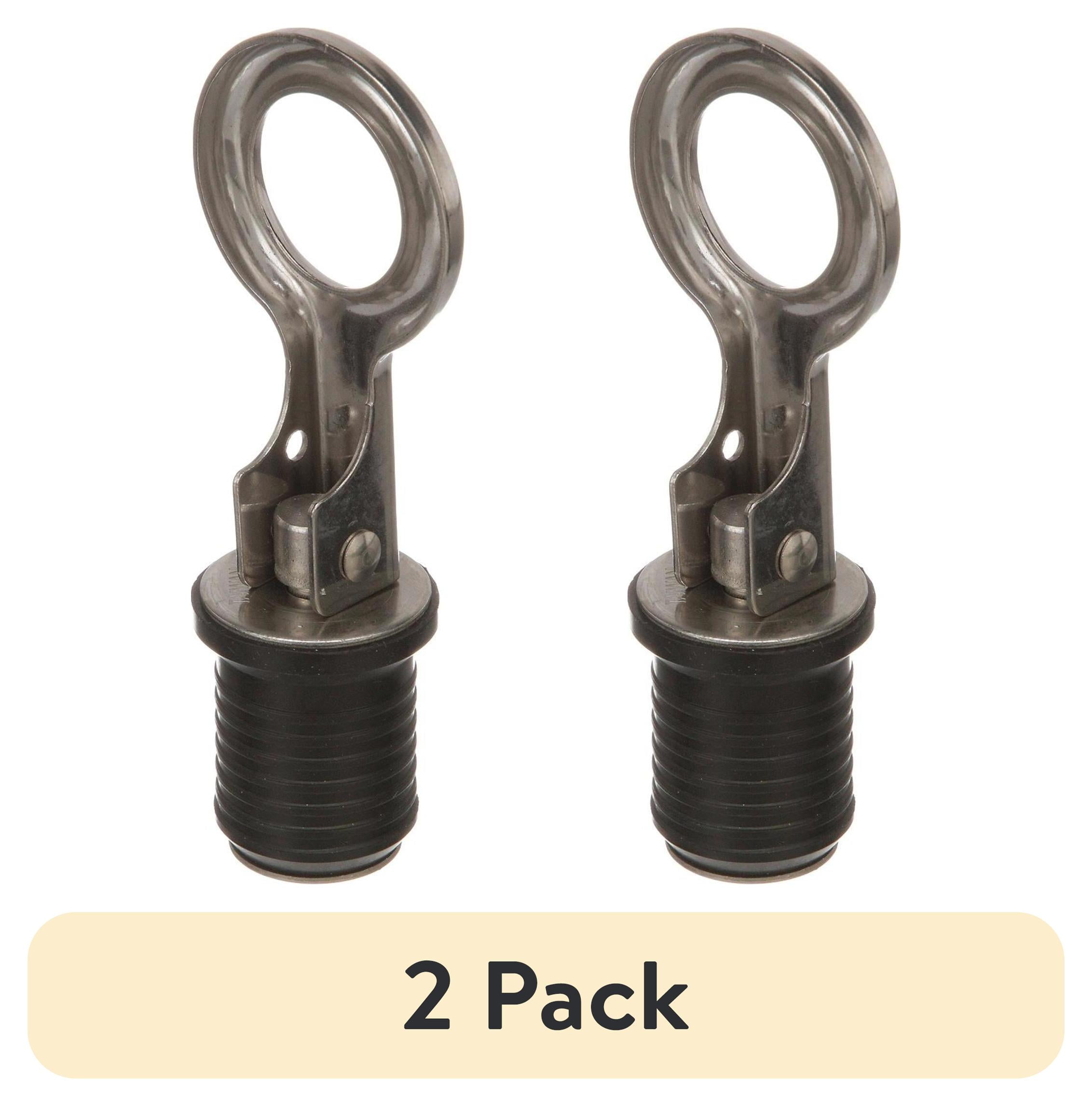 (2 pack) Ozark Trail Silver Stainless Steel Drain Plug for 1-inch Diameter Openings