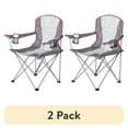 thumbnail interactive-video image 1 of (2 pack) Ozark Trail, Adult Oversized Quad Chair, 9.2lbs, White & Gray Polyester Fabric, 1 of 9