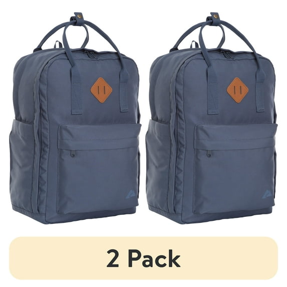 (2 pack) Ozark Trail Asheville Dual-Carry Backpack 22 Liter, Blue Indigo, Polyester, Adult, Teen, Unisex