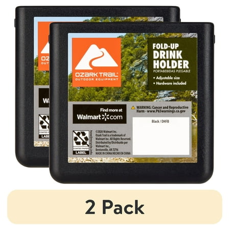 (2 pack) Ozark Trail Adjustable Folding Drink Holder for RVs, Trucks, and Boats