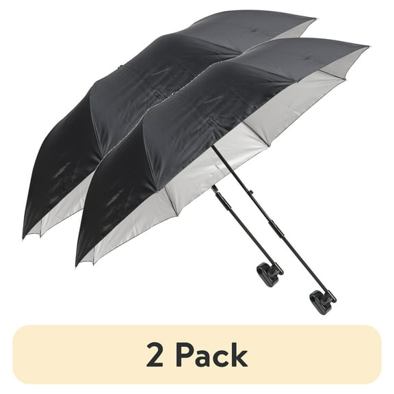 (2 pack) Ozark Trail Chair Umbrella with Universal Clamp for Camp Chairs, Adult, Black