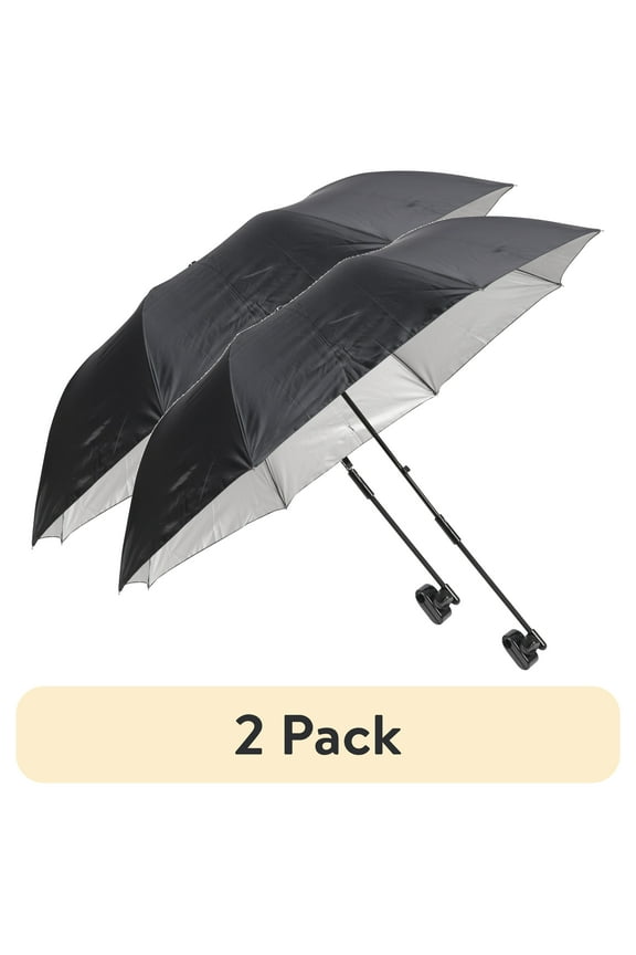 (2 pack) Ozark Trail Chair Umbrella with Universal Clamp for Camp Chairs, Adult, Black