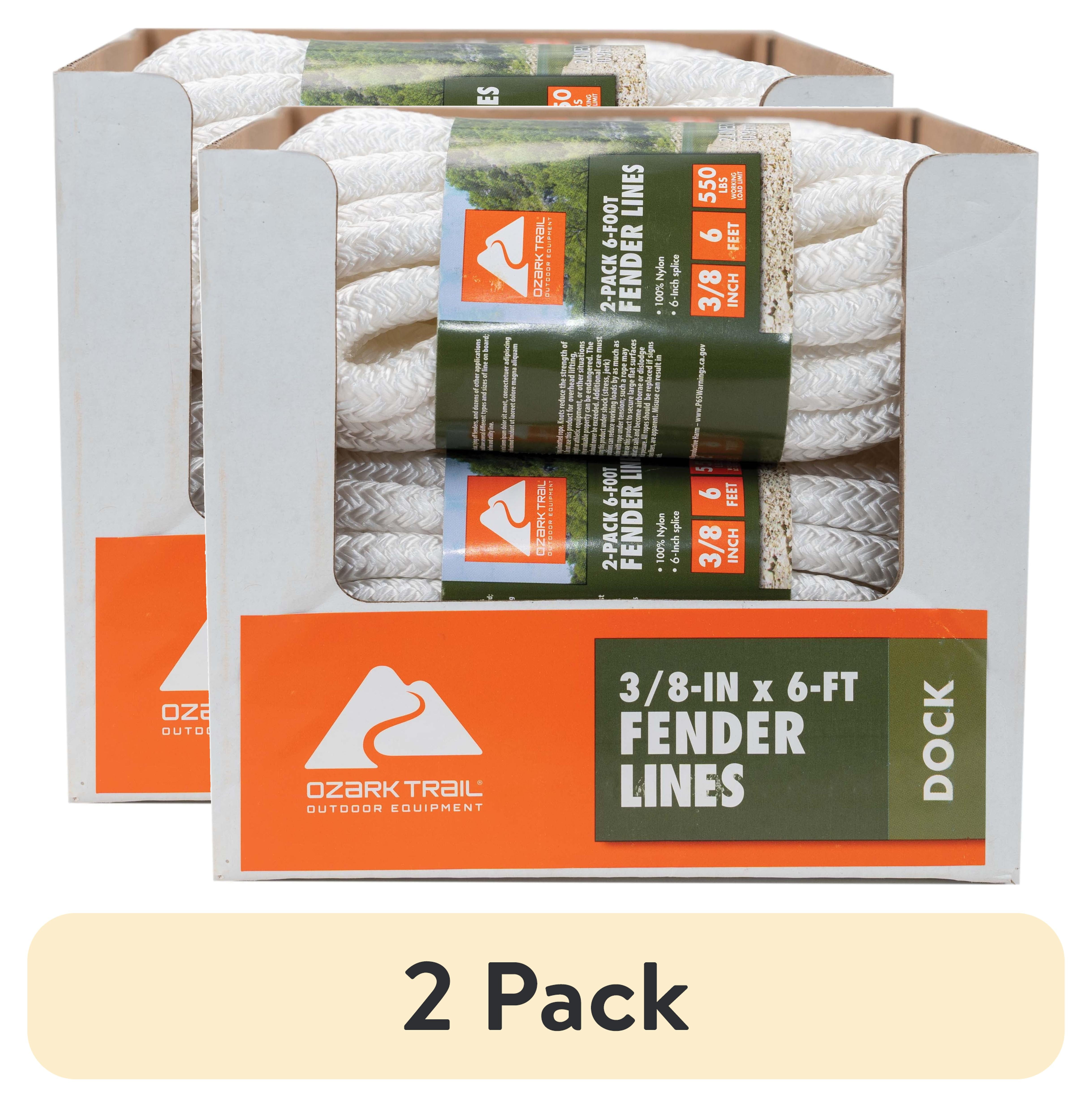 (2 pack) Ozark Trail Adjustable Marine Tie Down Straps for Boating and Transport