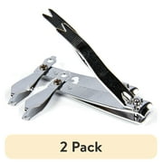 (2 pack) Ozark Trail Fishing Line Clipper with Jig Eye Cleaner, Compact Stainless Steel Line Cutter with Lanyard for Tackle Maintenance