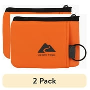 (2 pack) Ozark Trail Floating Foam Wallet and Keychain, Solid Orange, Unisex