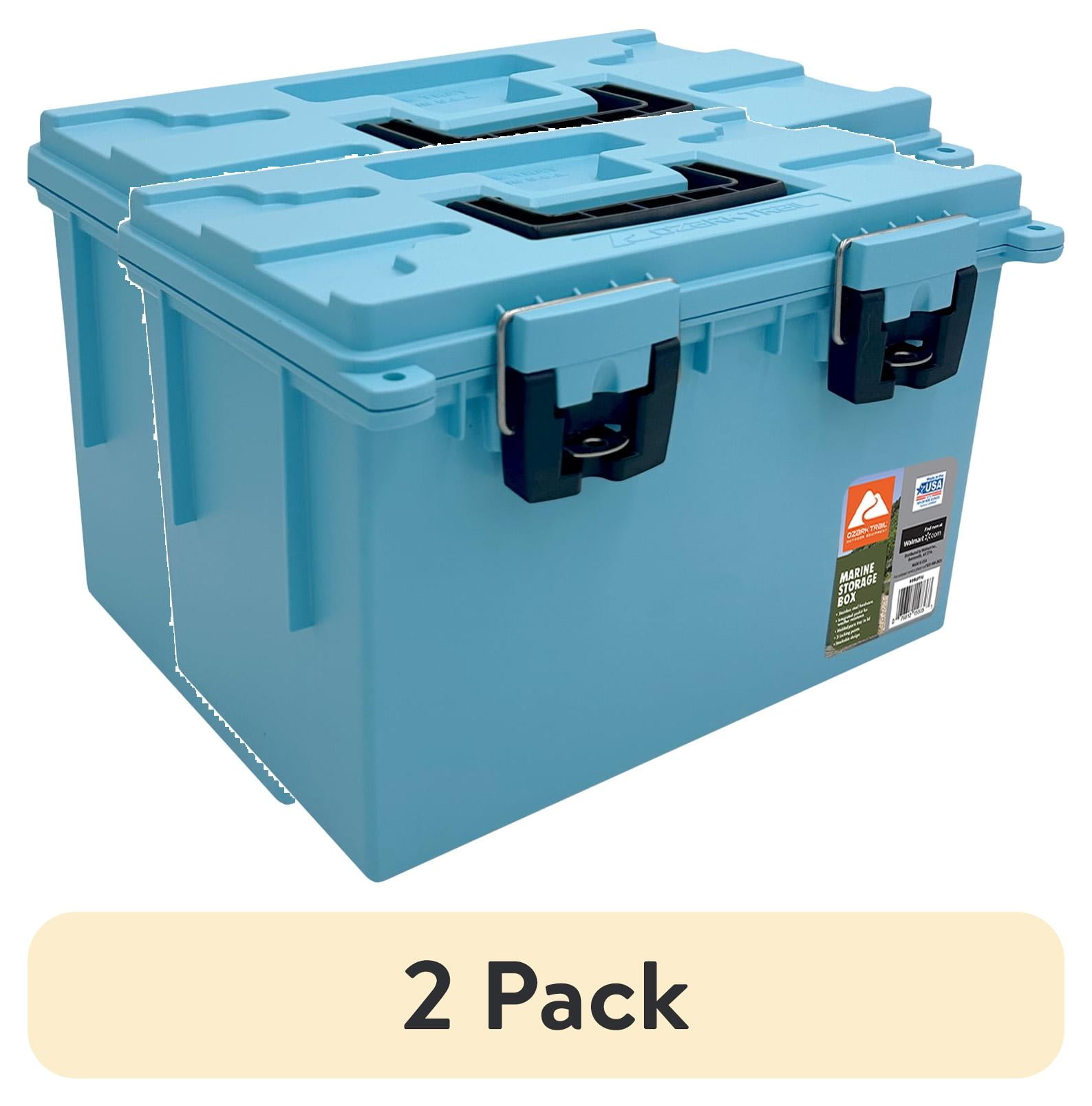 (2 pack) Ozark Trail Marine Dry Storage Box, Large, 14 in x 9 in x 9 in
