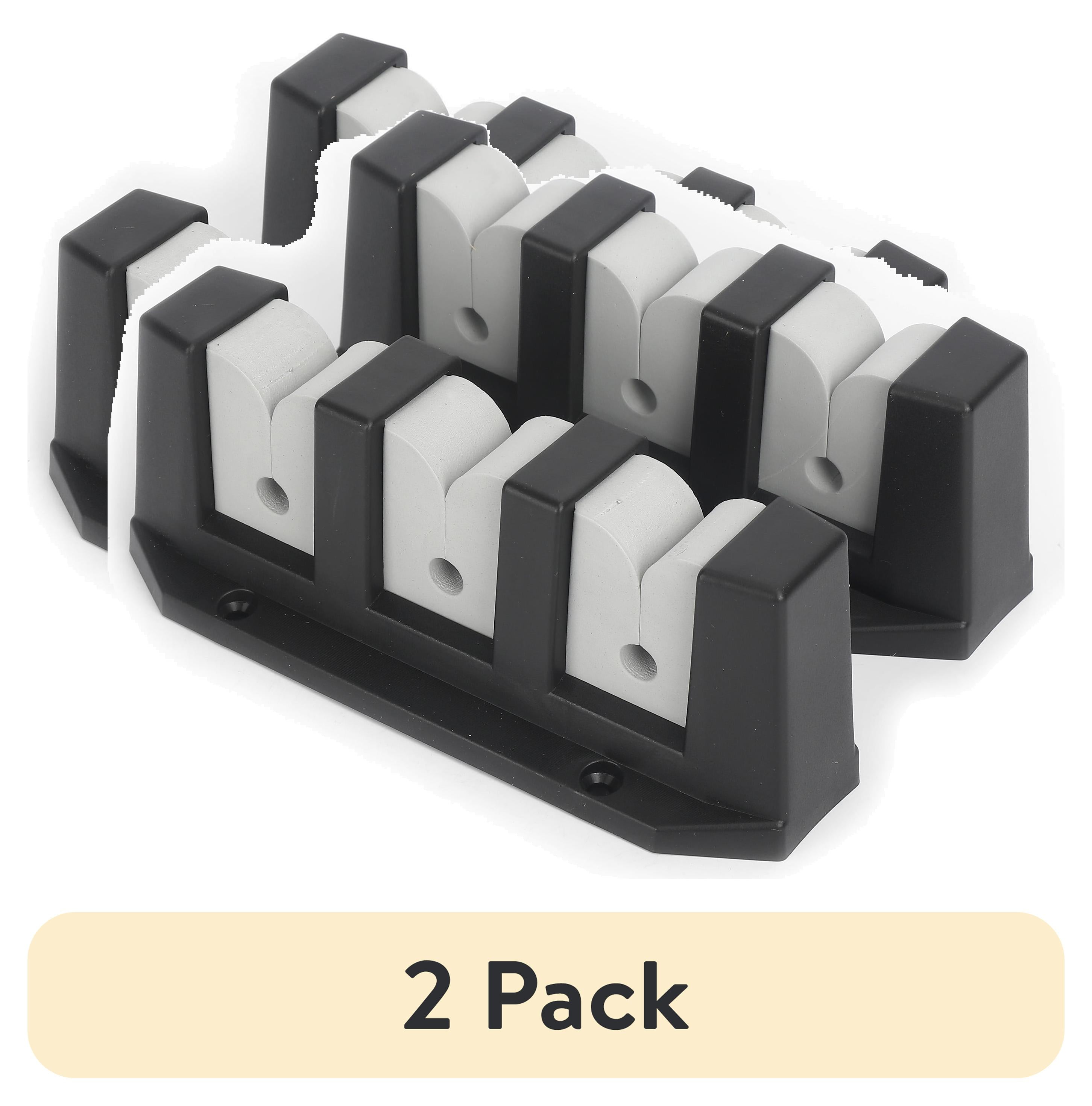 (2 pack) Ozark Trail Marine Fishing Triple Rod Plastic Storage Holder, BT6444, Gray, New