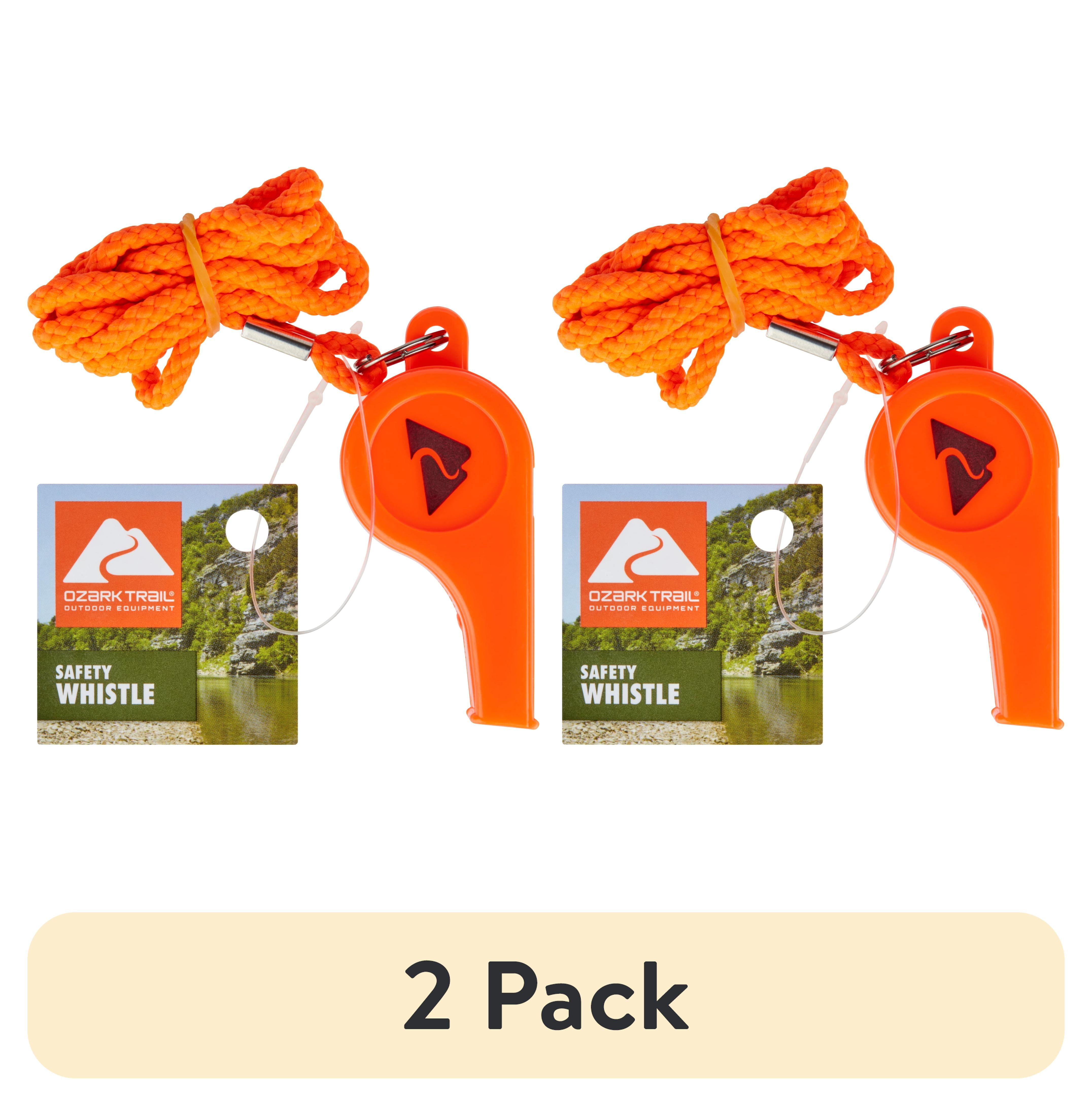 2 pack) Ozark Trail Floating Marine Safety Whistle with Lanyard