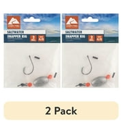 (2 pack) Ozark Trail Pompano Super Pro Rig with Corrosion-Resistant Hooks for Pompano Fishing, 3 oz.