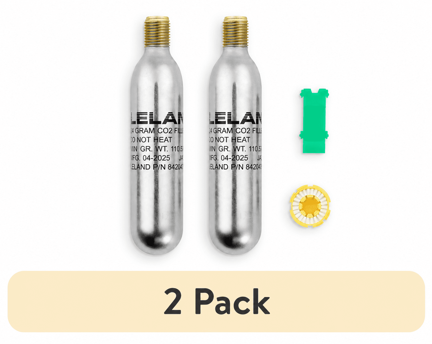 (2 pack) Ozark Trail Pro Inflatable Life Vest Rearming Kit with CO2 Cylinder for Unisex Vests