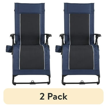 Ozark Trail Zero Gravity Lounger Camping Chair, Blue, Adult, 20.3lbs