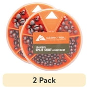 (2 pack) Ozark Trail Round Split Shot Fishing Weight Assortment Kit