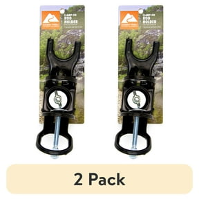 (2 pack) Ozark Trail Adjustable Clamp-On Fishing Rod Holder with Rubber-Coated Clamp for Flat Mounting Surfaces