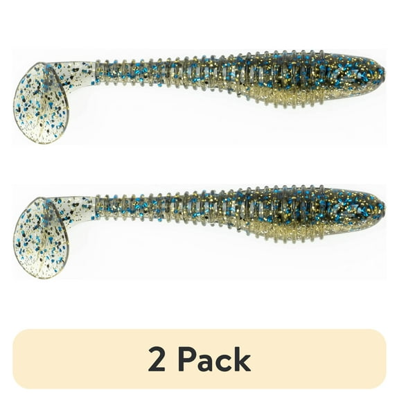 (2 pack) Ozark Trail 4" Shudder Swimmer, Bluegill Flash, 5 pieces Fishing Soft Baits