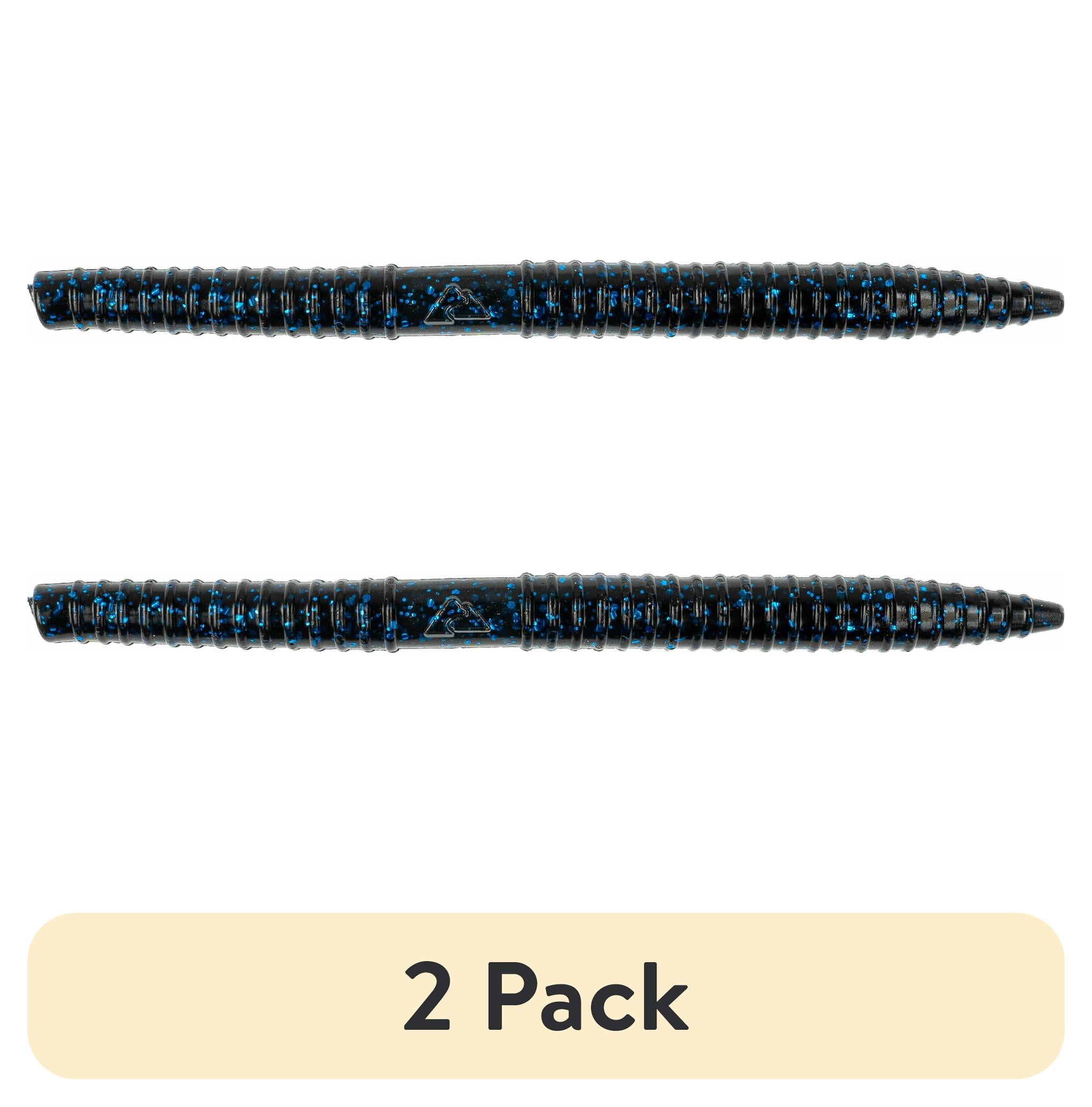 (2 pack) Ozark Trail Sinker Stick 5.5", Black Blue Flake, 8 pieces Fishing Soft Baits