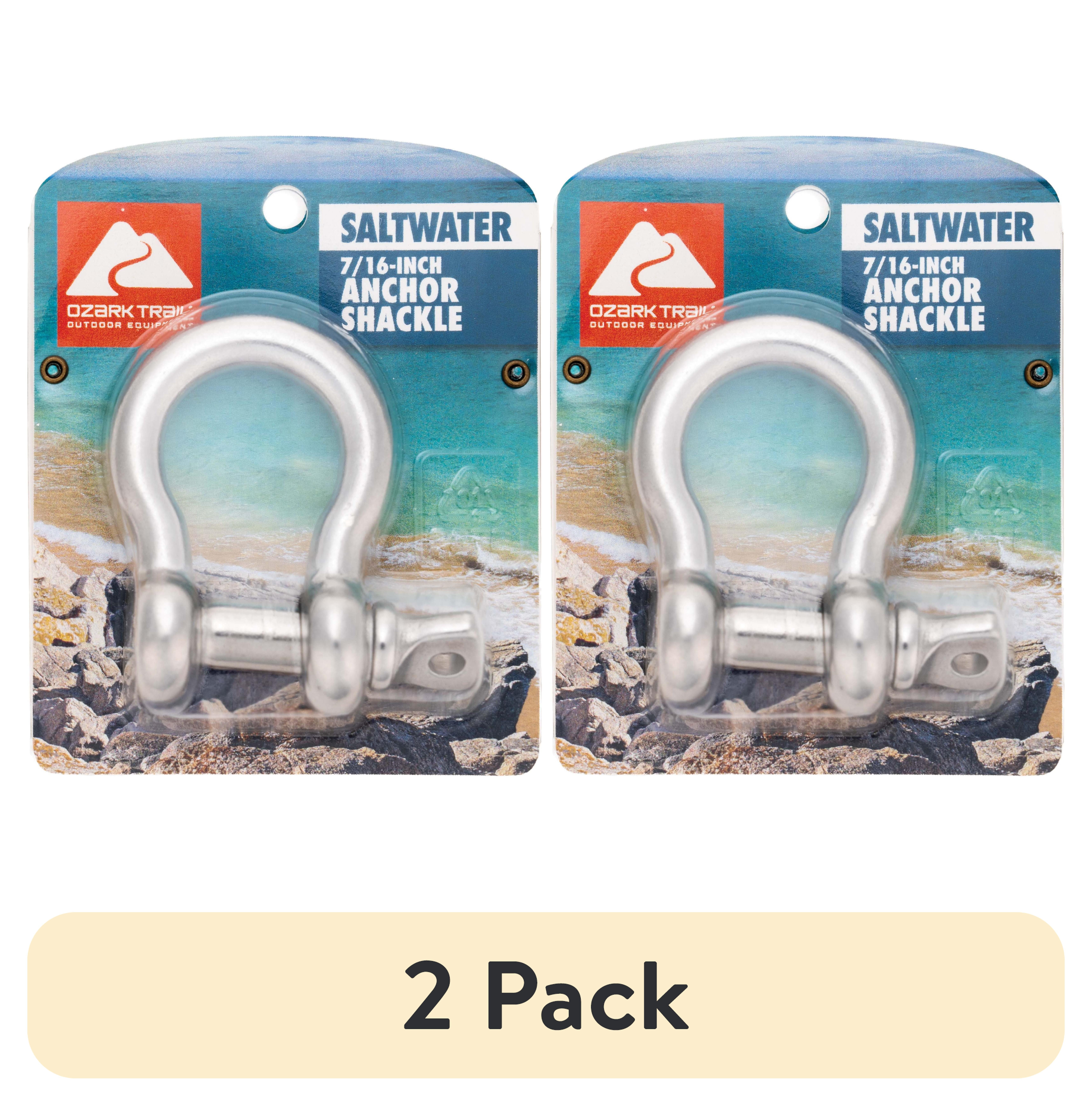 (2 pack) Ozark Trail 7/16 in Stainless Steel Anchor Shackle with Self Locking Pin