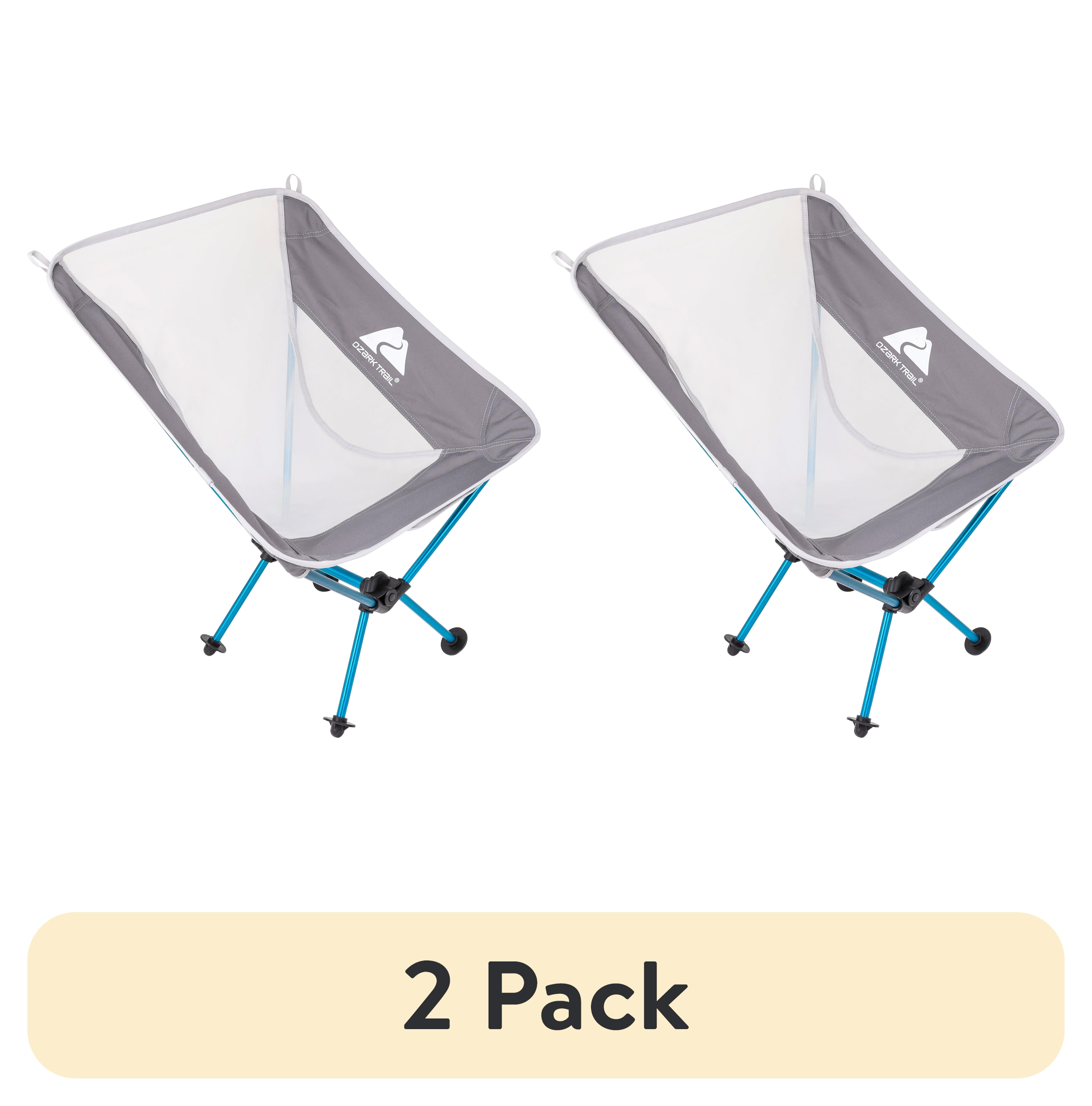 2 pack) Ozark Trail Ultra-lightweight Backpacking Chair with Carry