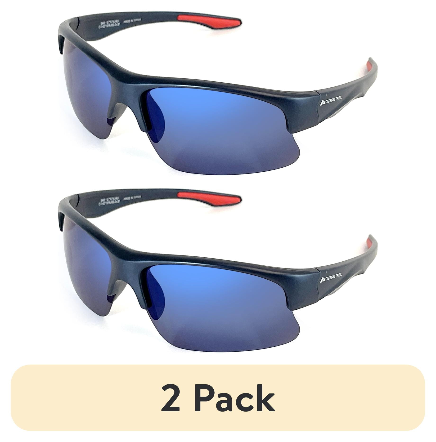(2 pack) Ozark Trail Youth Polarized Fishing Sunglasses, Designed for Teen Sports