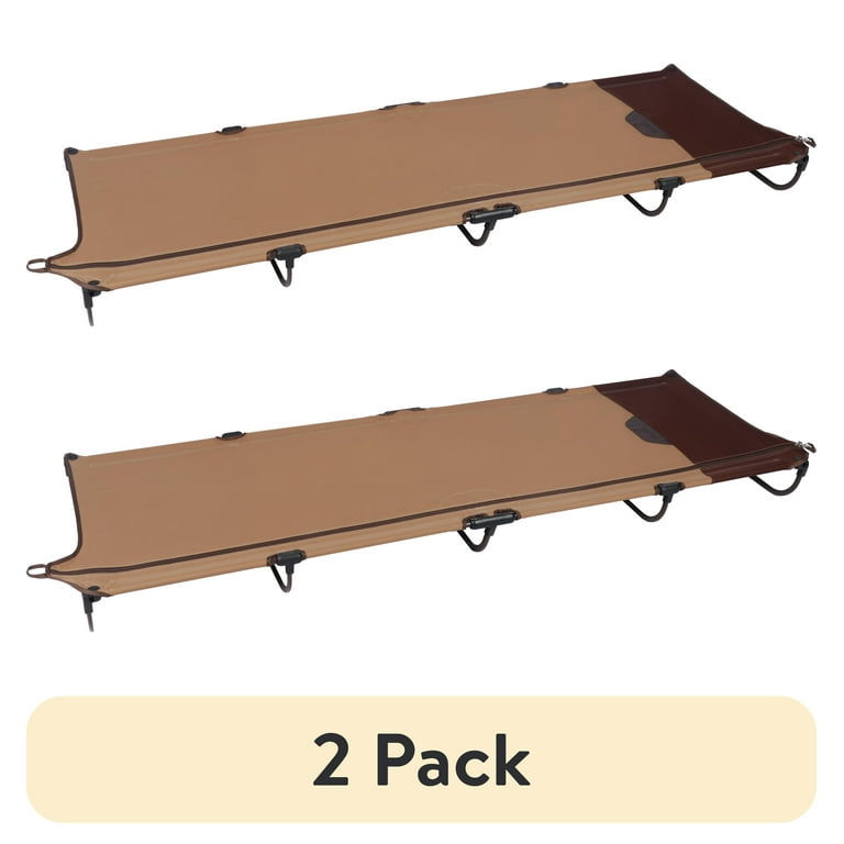 2 pack) Ozark Trail Zipper Cot, Adult, 75.5