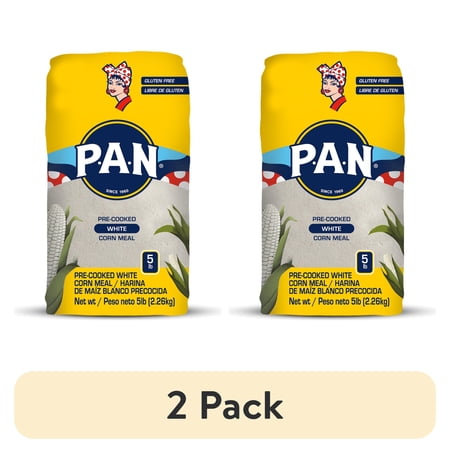(2 pack) PAN Gluten Free White Corn Meal 5 lb.