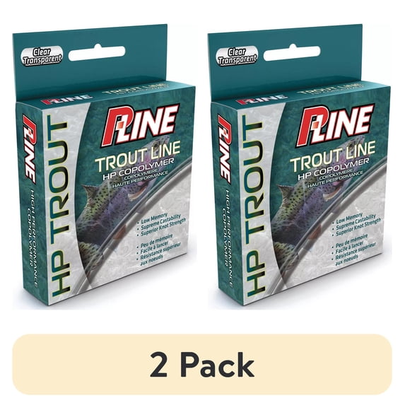(2 pack) P-Line Trout Line 150 yd Clear 2 lb - Walmart.com