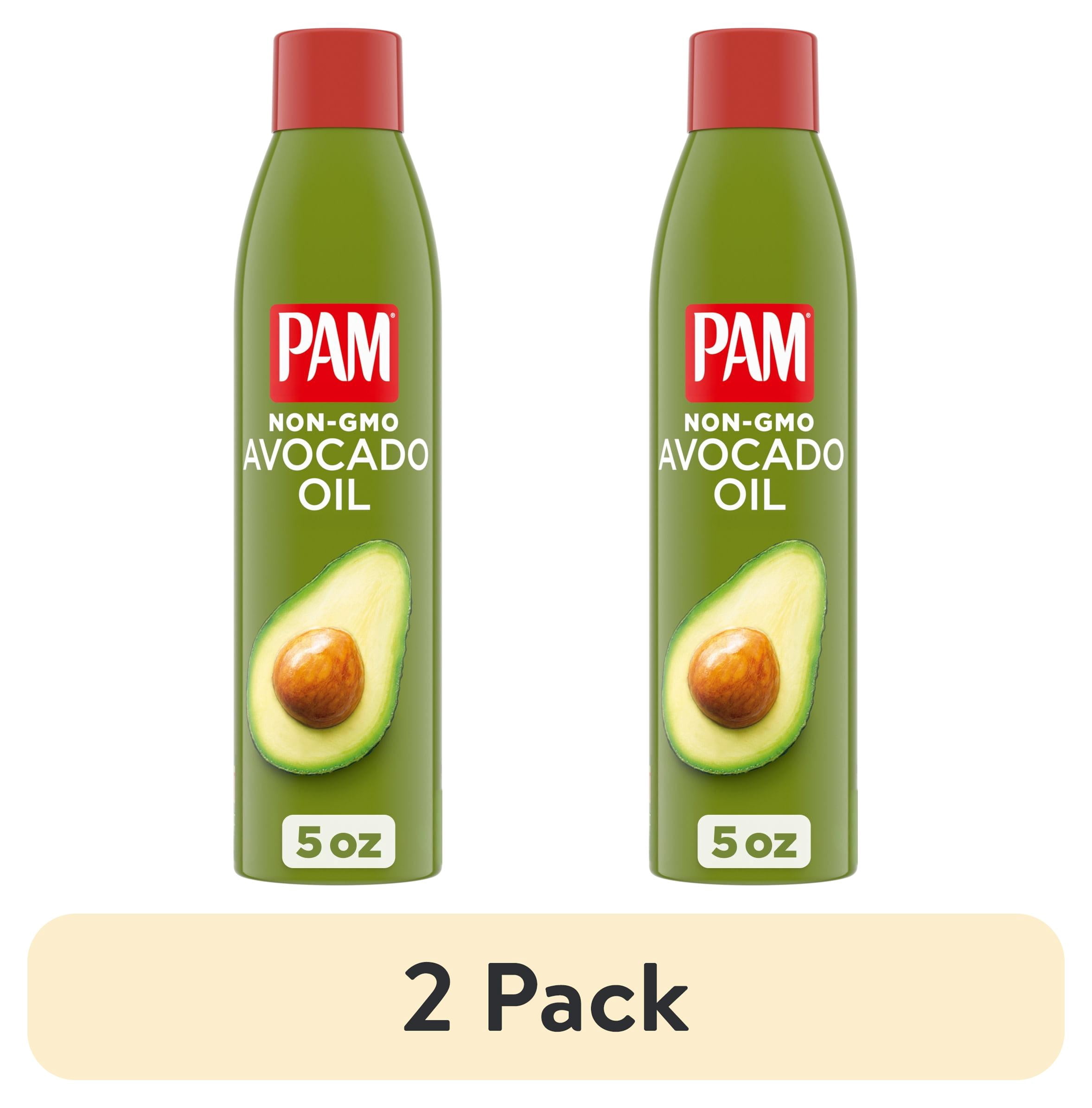 (2 pack) PAM Non-GMO Non-Stick Cooking Spray, Avocado Oil, Great for Searing and Pan-frying, 5 oz.