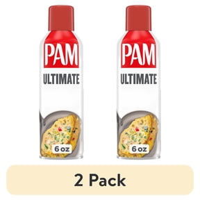 (2 pack) PAM Ultimate Non-Stick Cooking Spray, Great for Air Fryer, Baking & Grilling, 6 oz.