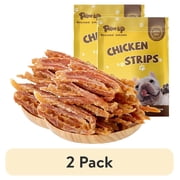 2 pack PAWUP Chicken Jerky Dog Treats, Natural Healthy Dog Treats for Small Medium Large Dogs, Jerky Treats for Dogs, 10.6oz