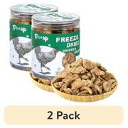 (2 pack) PAWUP Freeze Dried Dog & Cat Treats, 100% Single Ingredient Chicken Heart, All Natural Grain Free, No Additives, High Protein Snacks for Training, 3.2oz