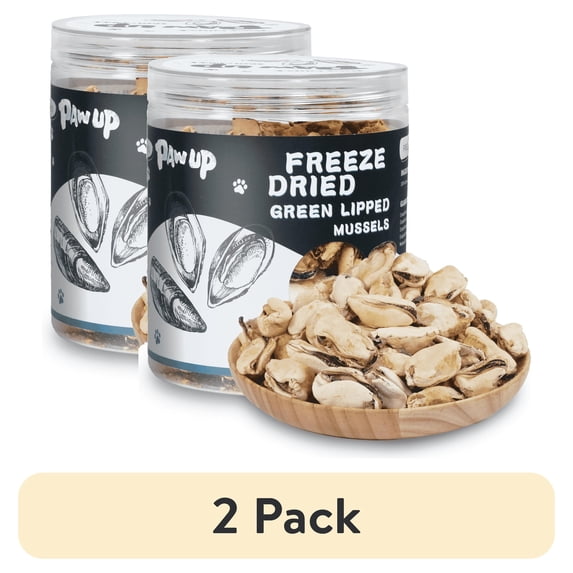 (2 pack) PAWUP Freeze Dried Dog Treats for Small, Medium, Large Dogs & Cats, 100% Single Ingredient, Grain Free, No Additives, Natural Snacks, 3.5oz