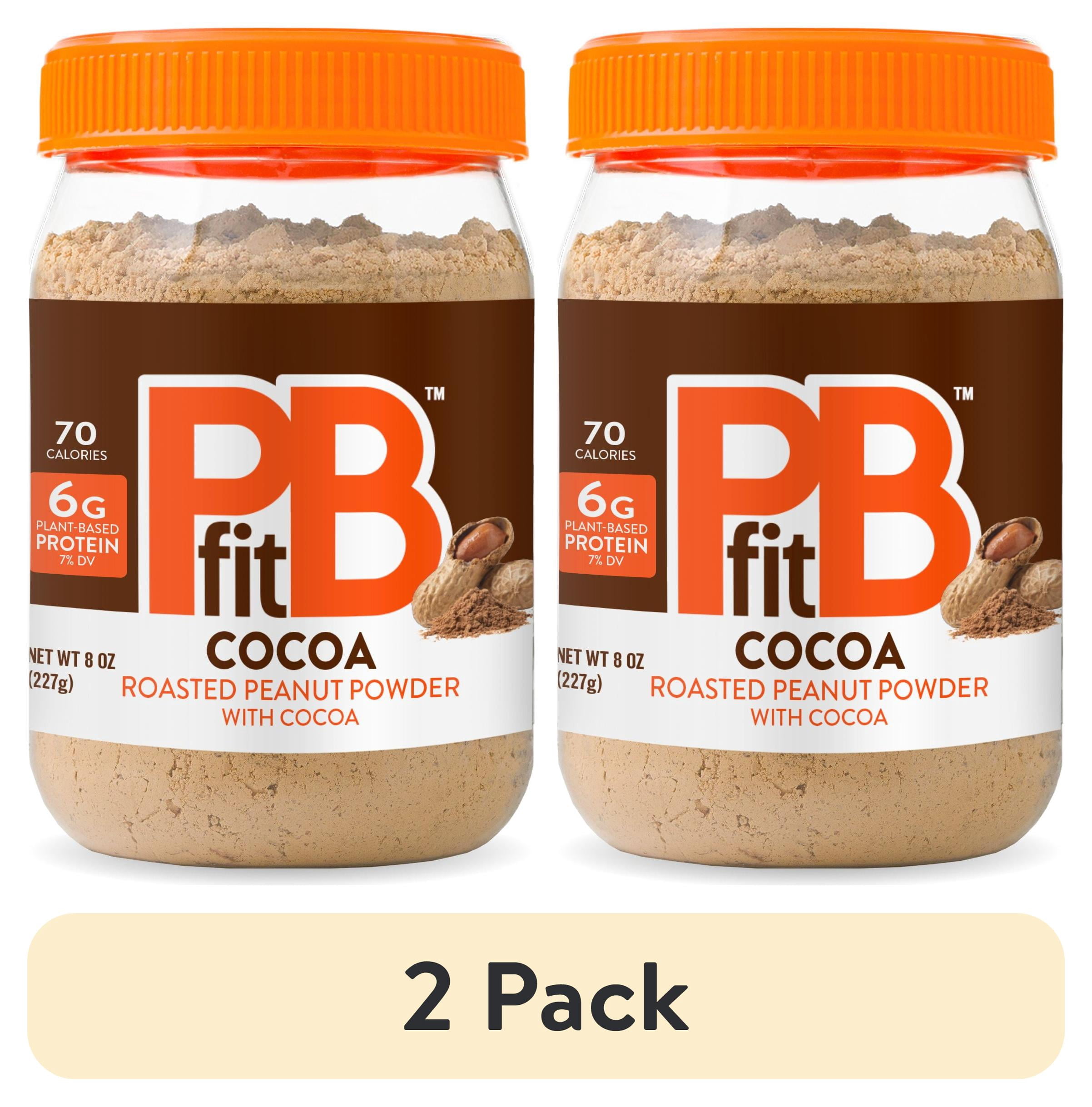 (2 pack) PBfit Peanut Butter Powder Chocolate Flavor, Cocoa Roasted Peanut Powder, 8 oz