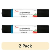 (2 pack) Dritz 1/2" Sewing & Crafting Braided Elastic Value Pack Black 9 Yards