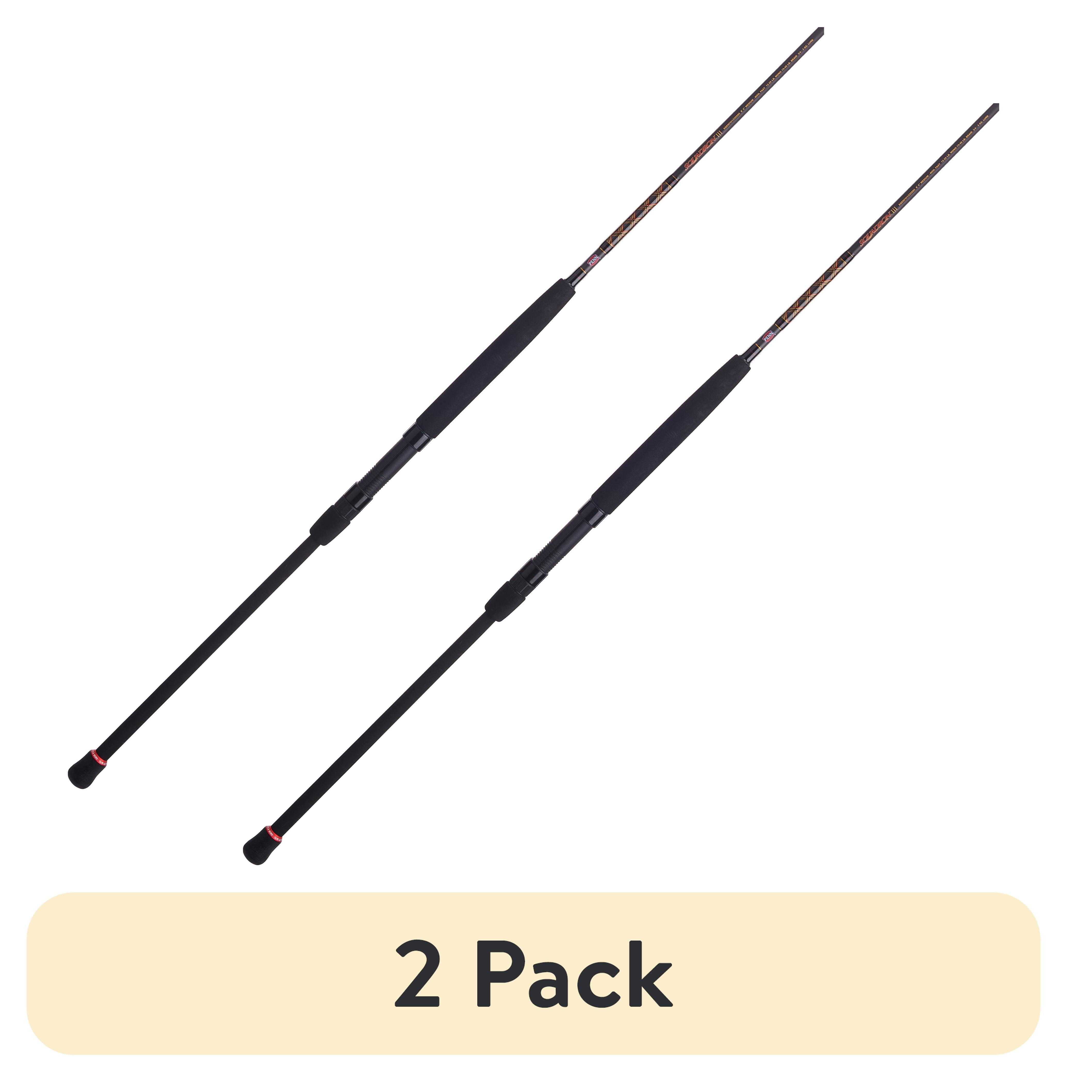 (2 pack) PENN Squadron® III Surf Spinning Rod, 8' Medium Fishing Rod, 2 Piece