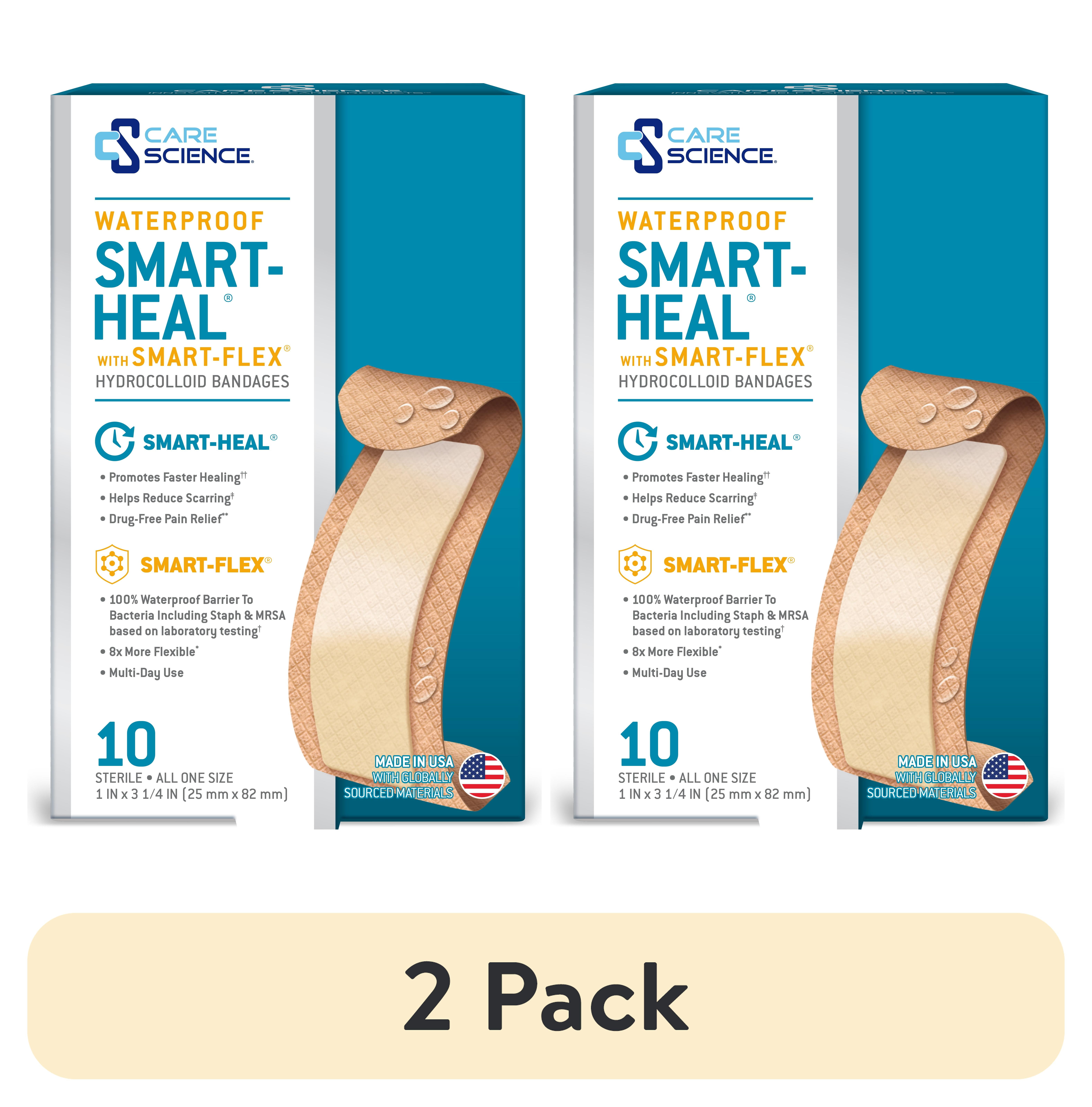 (2 pack) PERF FAB PU W/HYDROCOLLOID PAD 1 X 3.25 10CT