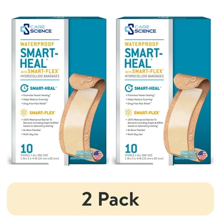 (2 pack) PERF FAB PU W/HYDROCOLLOID PAD 1 X 3.25 10CT