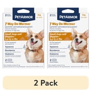 2 pack PETARMOR 7 Way De-Wormer for Puppies and Small Dogs