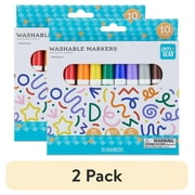 (2 pack) Pen+Gear Washable Markers, Broad Tip, Assorted Colors, 10 Count