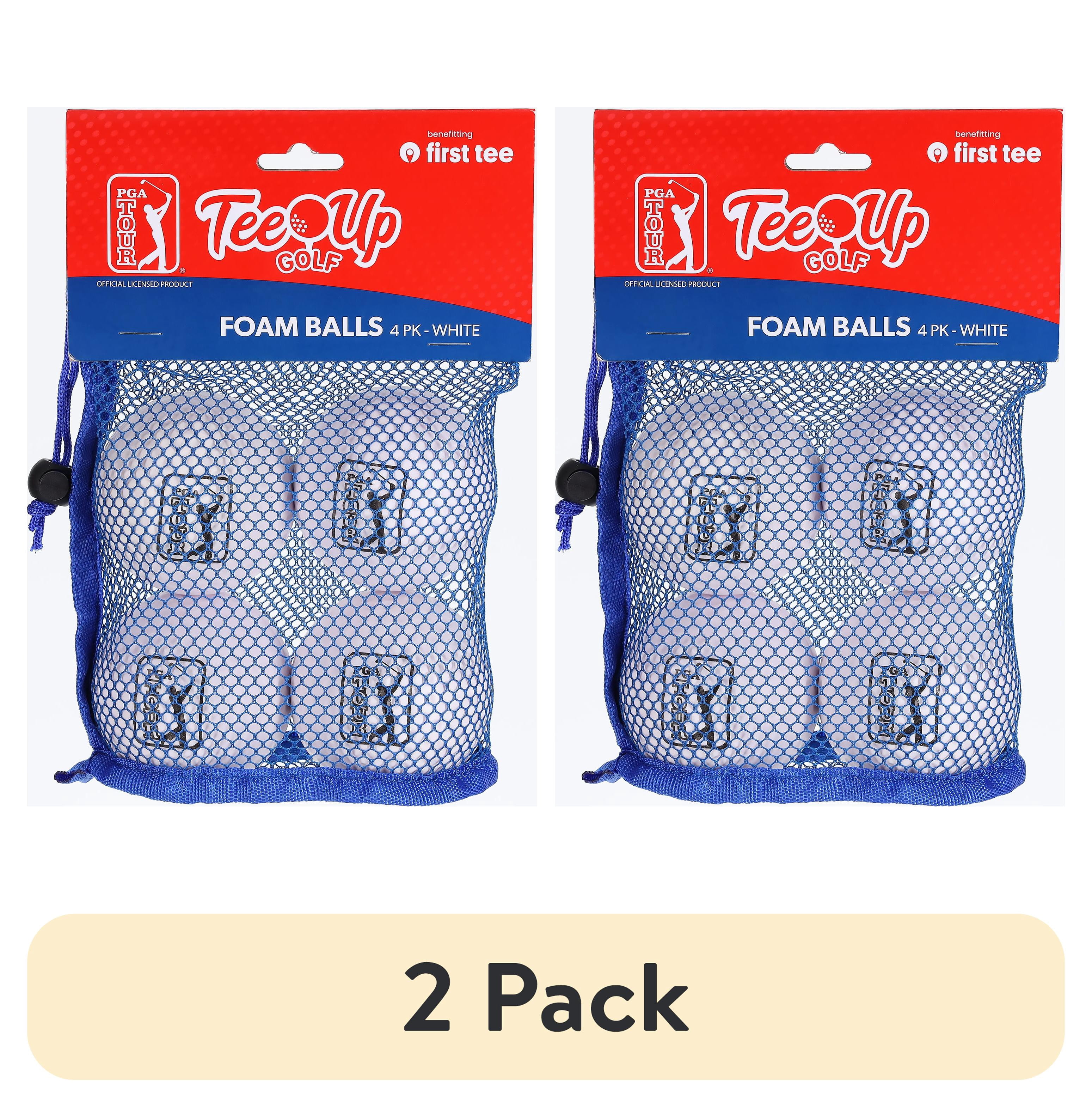 (2 pack) PGA TOUR Tee-Up Extra Large New Foam Golf Balls, Set of 4, White