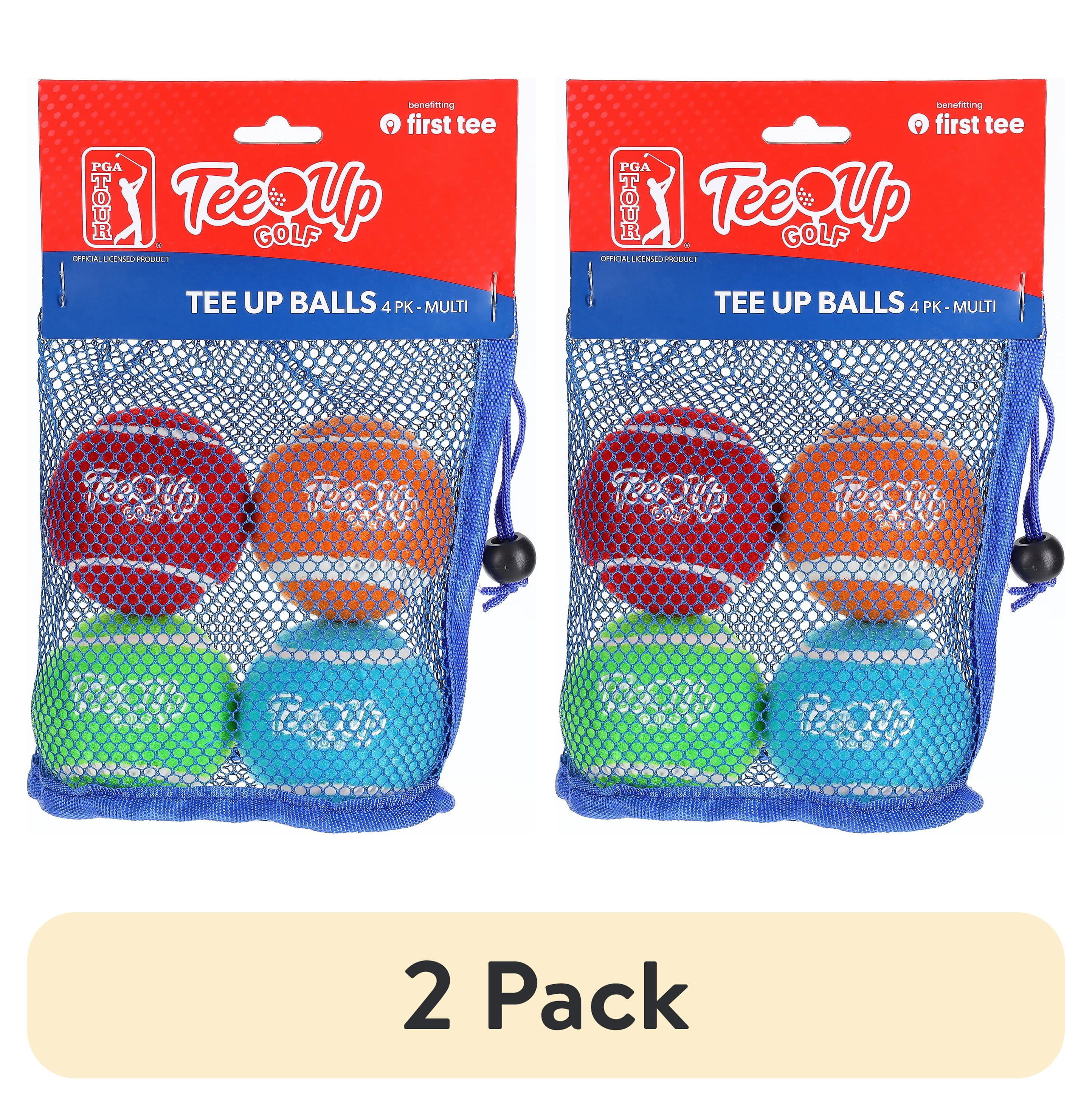 (2 pack) PGA Tour Tee-Up New Multicolor Sticky Golf Balls 4 Pack