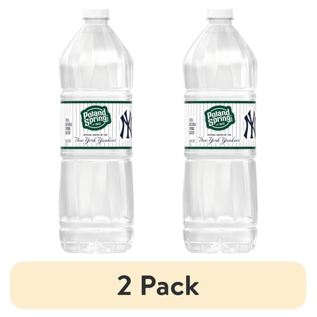 (2 pack) Poland Spring Maine Spring Water, 1 Liter, Single Plastic Bottle