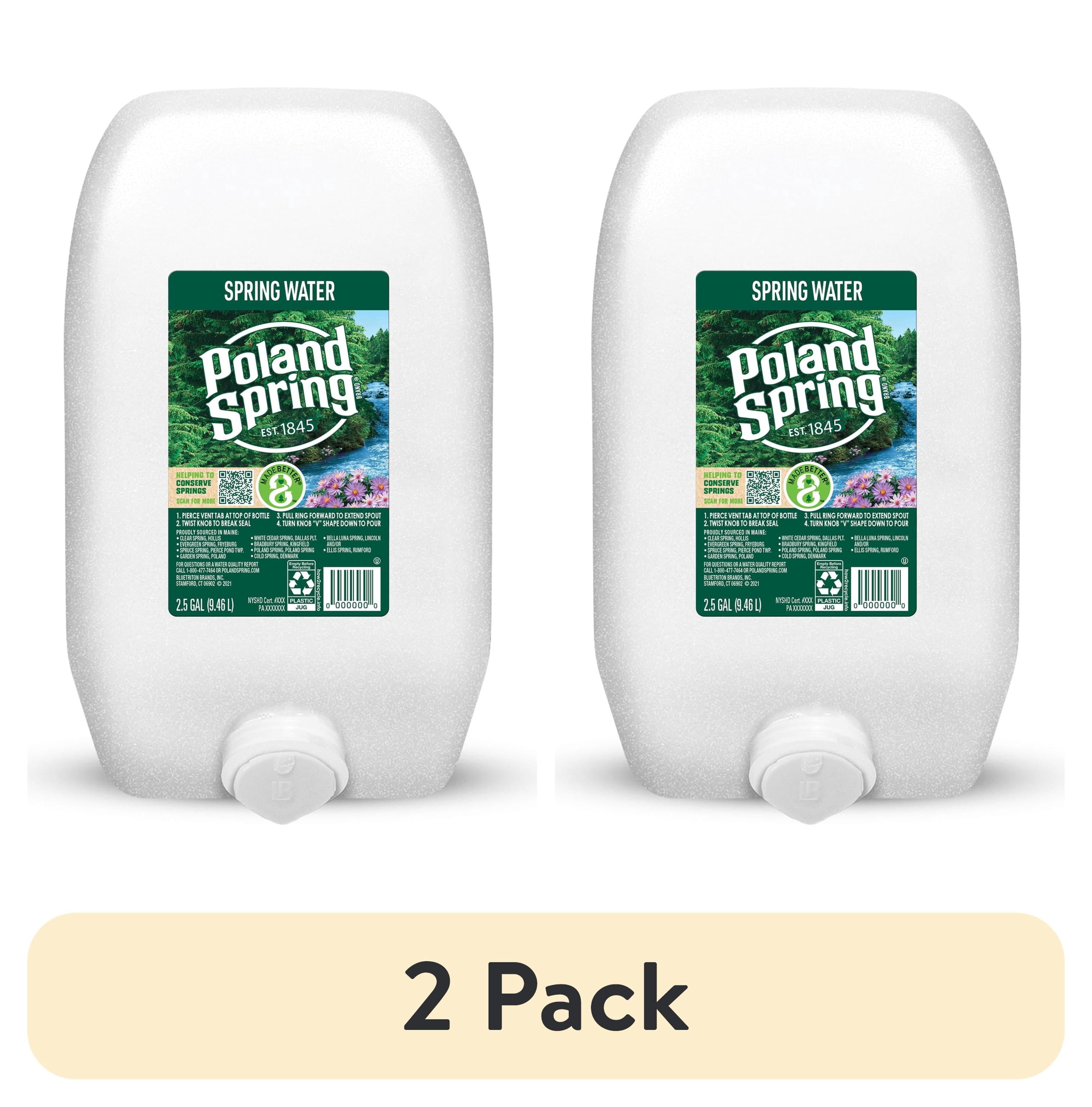 (2 pack) Poland Spring Maine Spring Water, 2.5 gal, Single Plastic Jug