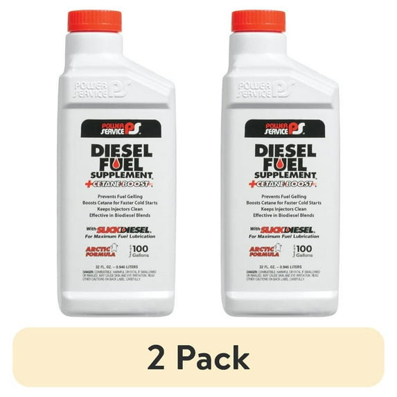 (2 pack) POWER SERVICE PRODUCTS 1025 Diesel Fuel Supplement,Amber,32 oz. G5573246
