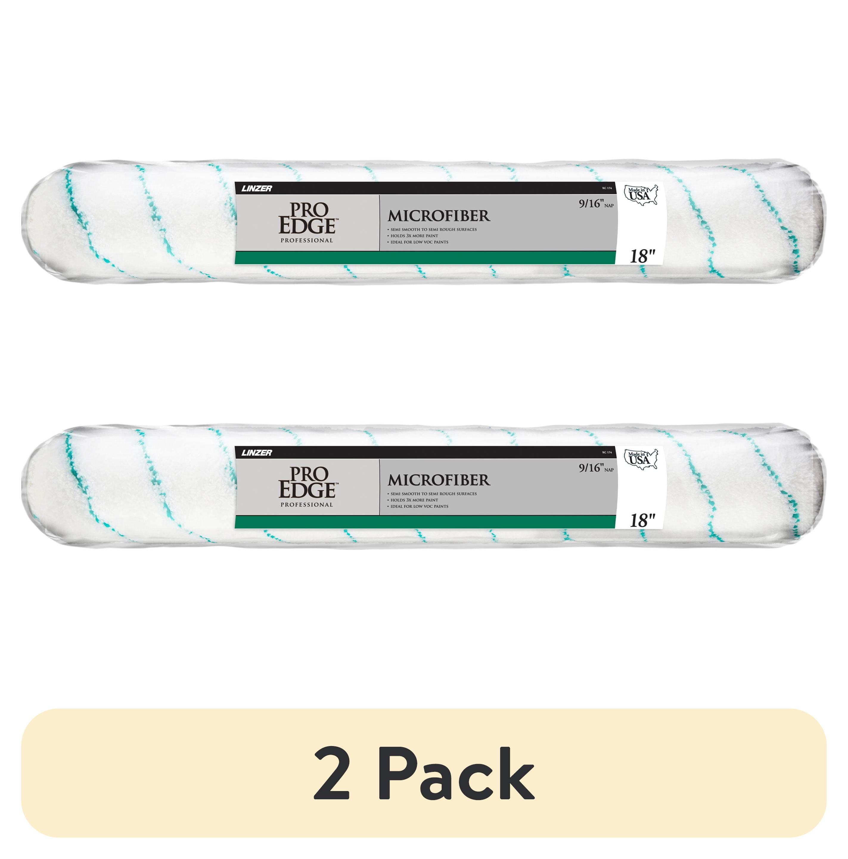 (2 pack) PRO EDGE by Linzer 18x9/16" Microfiber Paint Roller Cover