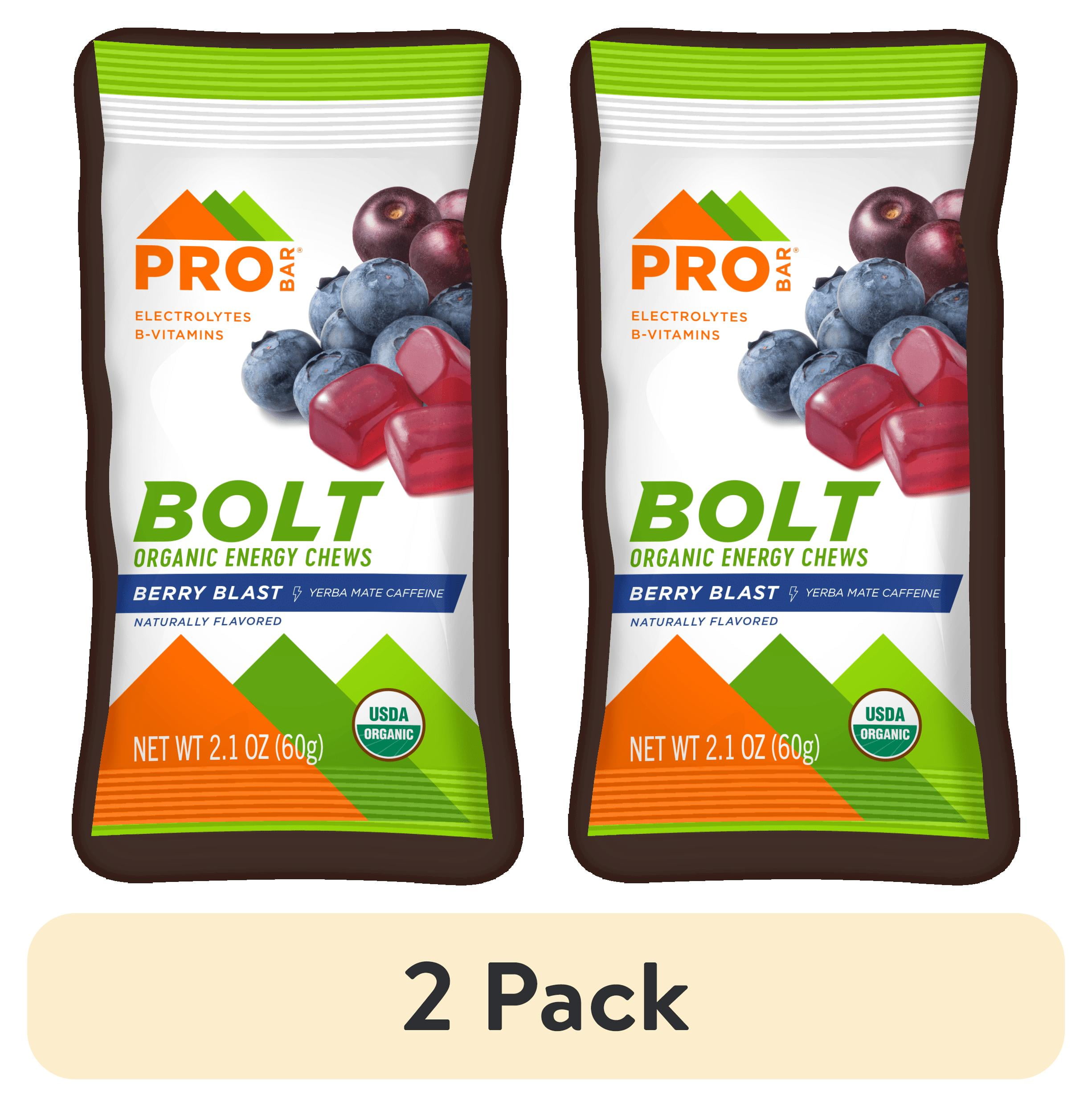 (2 pack) PROBAR Bolt Energy Chews - Organic Berry Blast - 2.1 oz