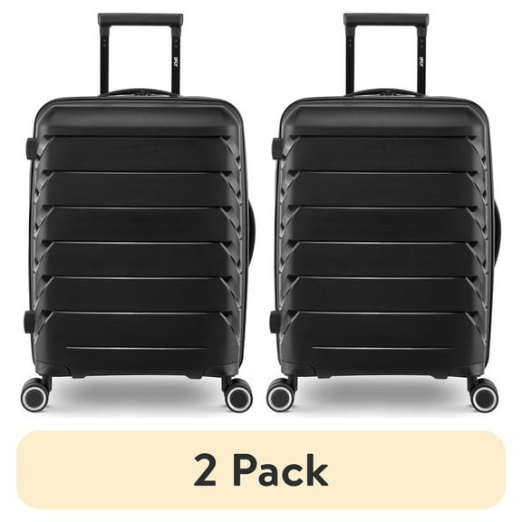 (2 pack) PUR by iFLY  20" Carry On Hard Side Lightweight Expandable Luggage, Black
