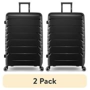 2 pack PUR by iFLY 28 Checked Hard Side Lightweight Expandable Luggage, Black